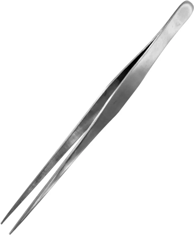Vallejo: T12008 - Tools - Straight Tip Stainless Steel Tweezer - tantis.pl