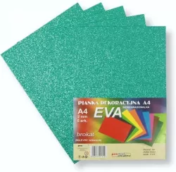 Pianka brokatowa A4 Eva turkusowa biodegrad