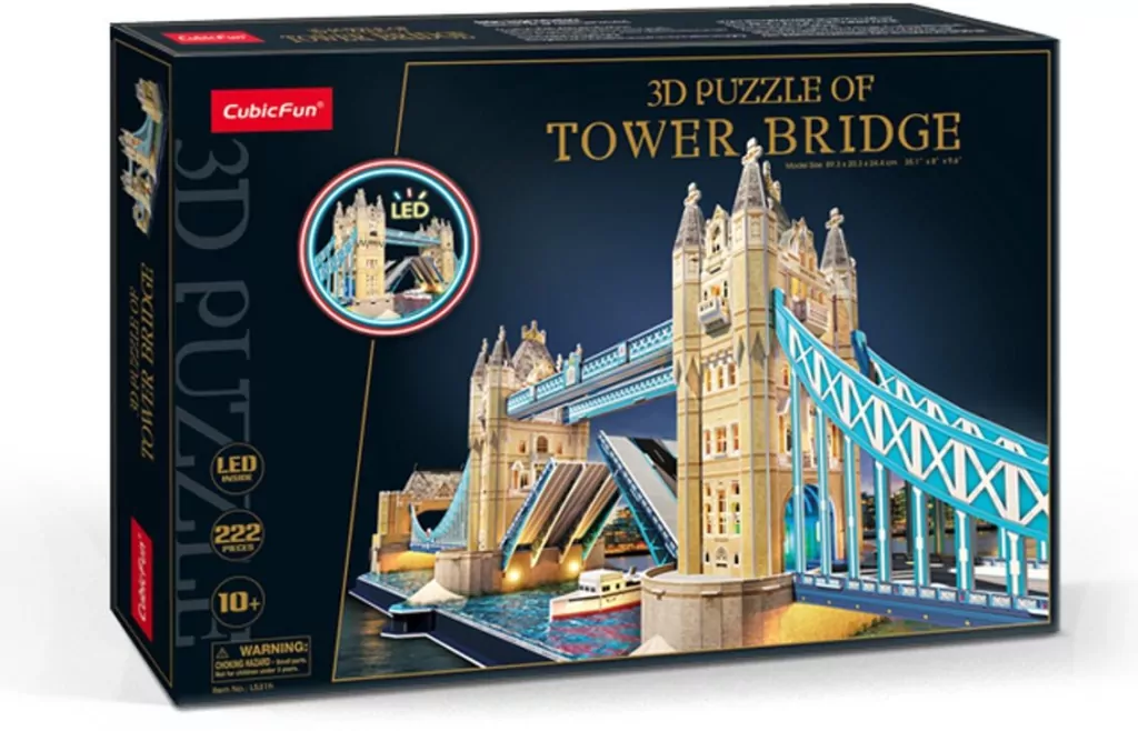 Cubic Fun. Puzzle 3D LED. Tower Bridge - tantis.pl
