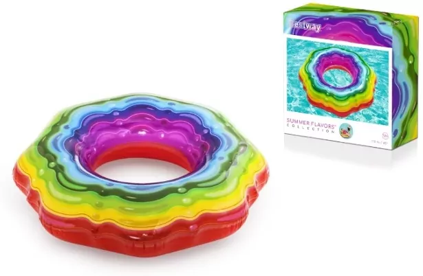 Dmuchane koło do pływania. Rainbow 115cm - tantis.pl