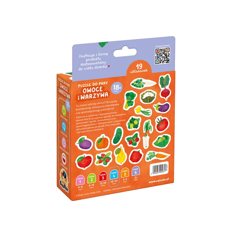 CzuCzu. Puzzle do pary. Owoce i warzywa 18m+ - tantis.pl