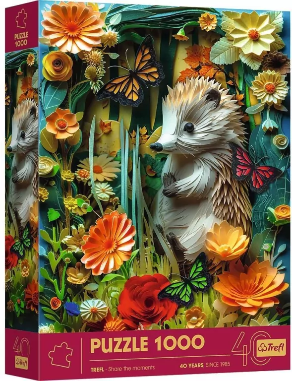 Puzzle 1000 Paper Art: Jeż TREFL - tantis.pl