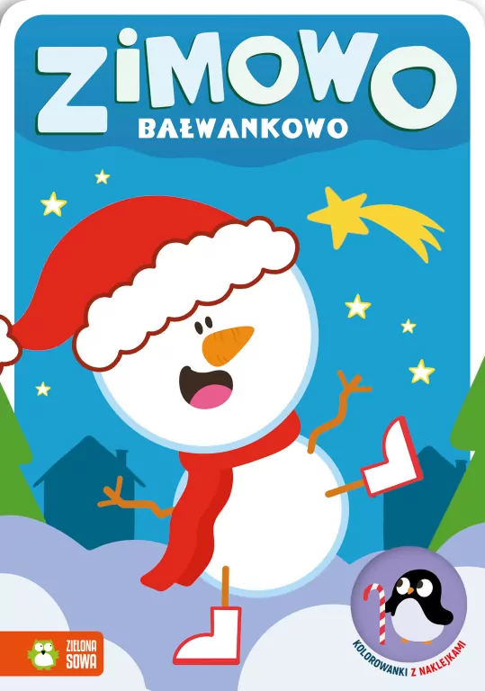 Kolorowanki z naklejkami. Zimowo bałwankowo - tantis.pl