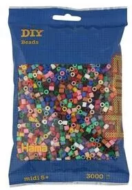 Hama Midi Koraliki w woreczku 3000 pastelowe - tantis.pl