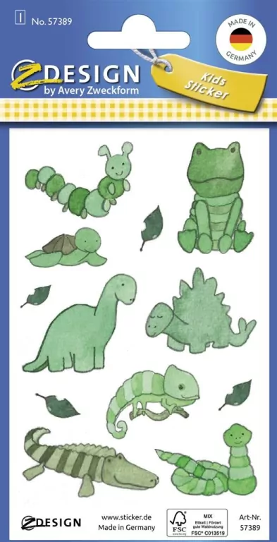 Brokatowe naklejki. Dinozaury, jaszczurki - tantis.pl