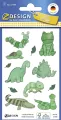 Brokatowe naklejki. Dinozaury, jaszczurki - tantis.pl