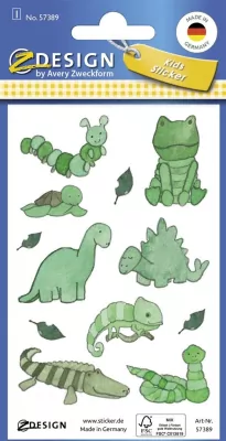 Brokatowe naklejki. Dinozaury, jaszczurki