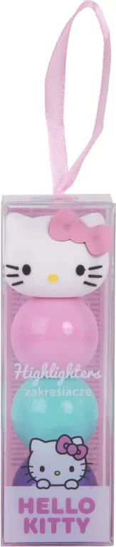 Zakreślacze kulki Hello Kitty pastel 3 kolory - tantis.pl