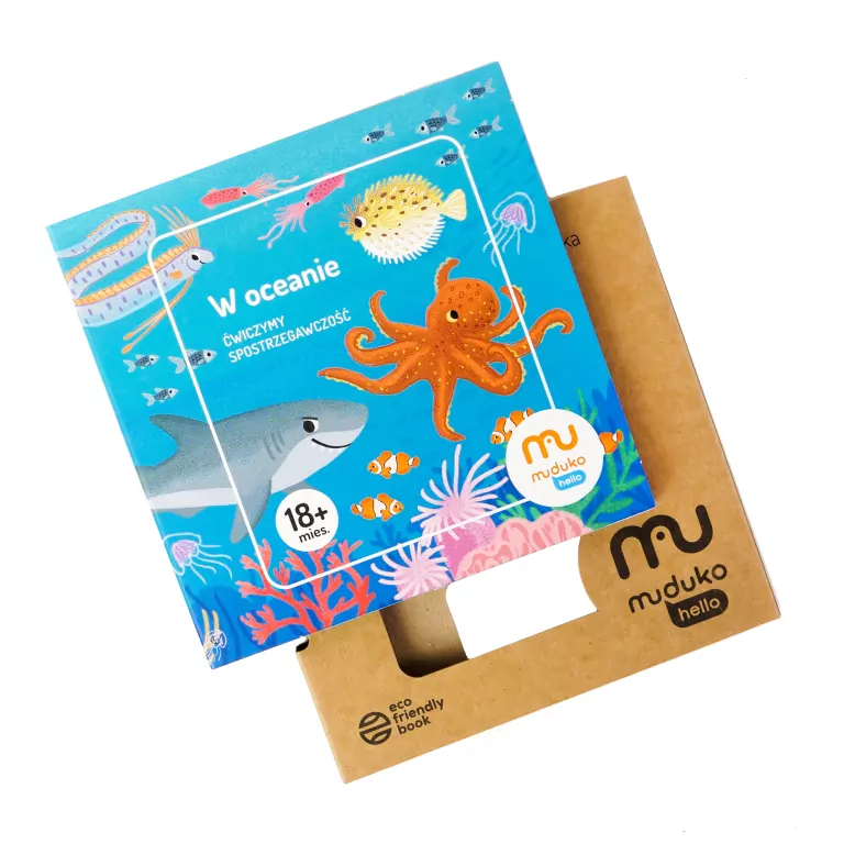 W oceanie. Ćwiczymy spostrzegawczość 18 miesięcy+ Pierwsza ekoksiążeczka Twojego Dziecka - tantis.pl