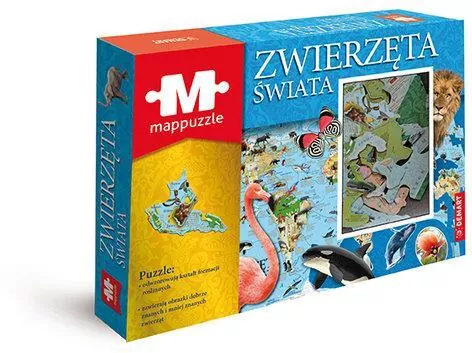 Mappuzzle. Zwierzęta świata - tantis.pl