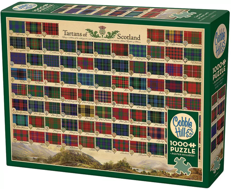 Puzzle 1000 Szkockie tartany 113600 - tantis.pl