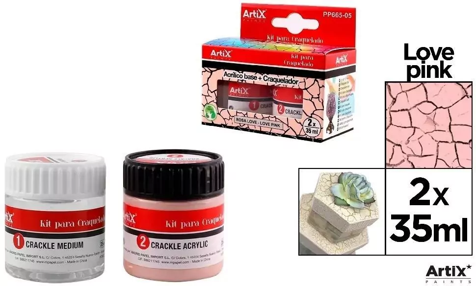 Farba akrylowa różowa 35ml + środek tworzący - tantis.pl