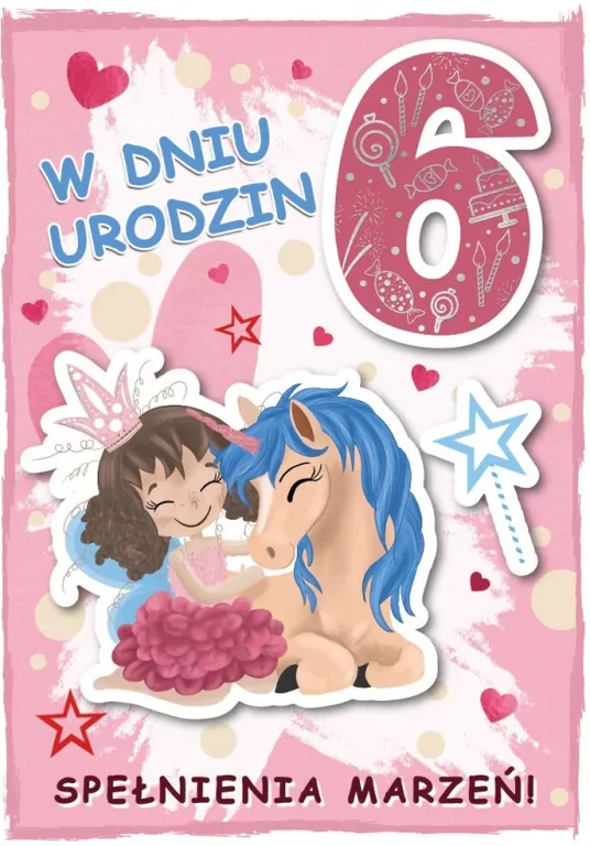 Karnet urodziny 6 B6 z kopertą - tantis.pl