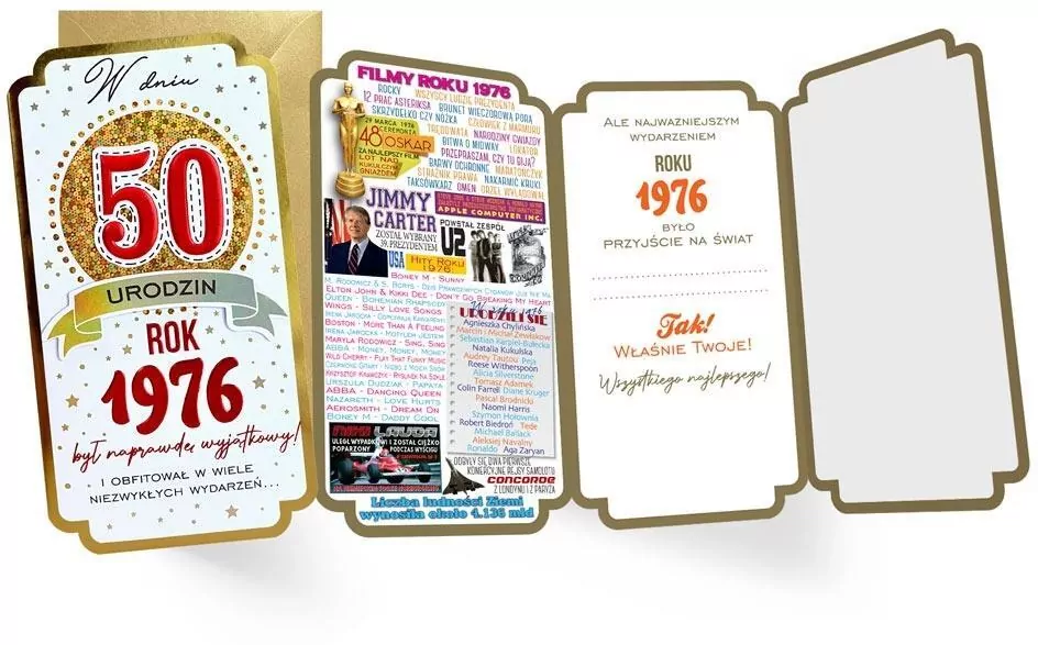 Karnet Urodziny 50 - tantis.pl