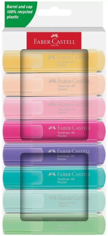 Faber-Castell. Zakreślacz pastelowy, 8 kolorów - tantis.pl