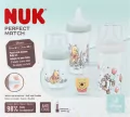 NUK. Perfect Match. Zestaw: smoczek/ 3 butelki. 0-6 miesięcy. Kubuś Puchatek - tantis.pl