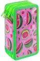 Piórnik z wyposaż 3-komorowy Watermelon zielony - tantis.pl