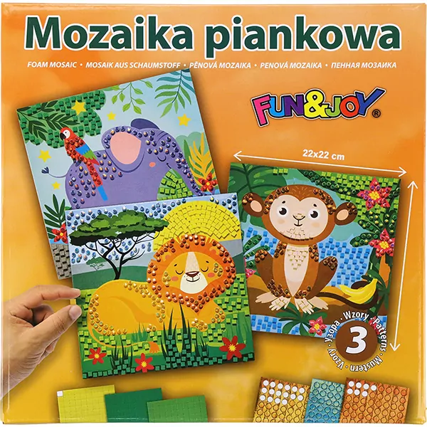 Mozaiki piankowe Zwierzęta 3 wzory - tantis.pl
