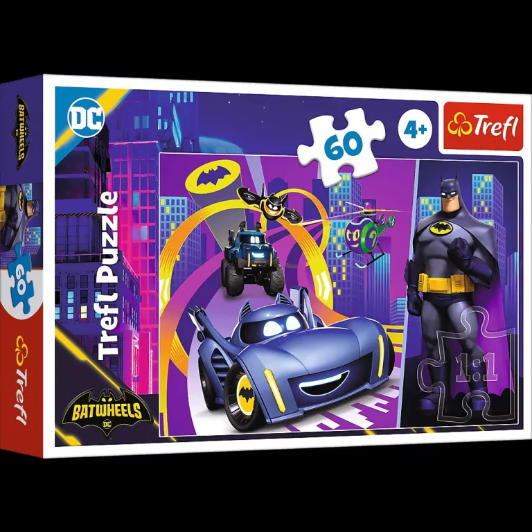 Puzzle 60 Batman i jego pojazdy TREFL - tantis.pl