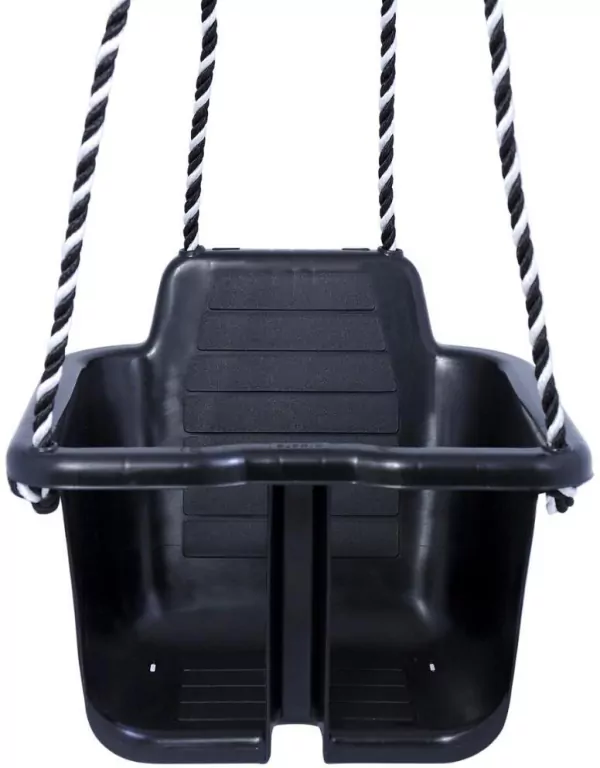 Huśtawka dziecięca ze sznurkami czarna - tantis.pl