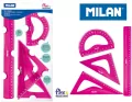 Zestaw Linijek 4 sztuki róż MILAN - tantis.pl