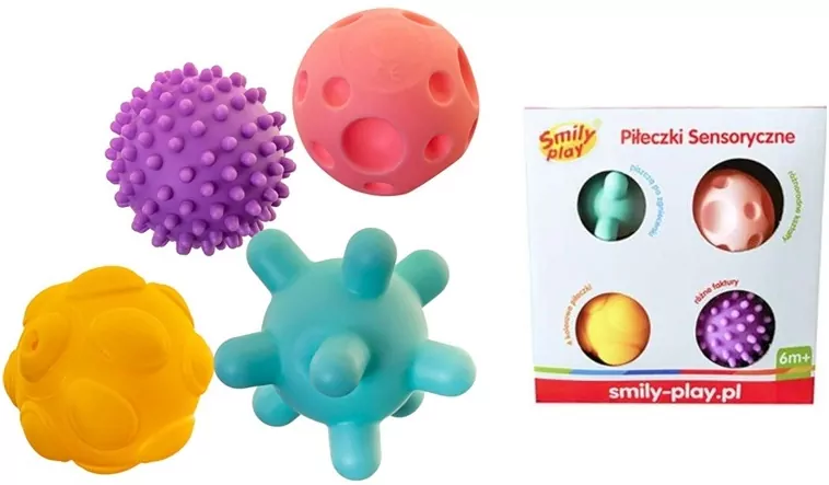 Piłeczki sensoryczne. Zabawka. Smily Play - tantis.pl