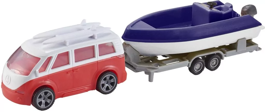 Autko campervan+trailer mix 1:64 - tantis.pl