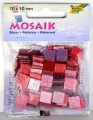 Mozaika kamyczki brokatowe 10x10mm różowa - tantis.pl