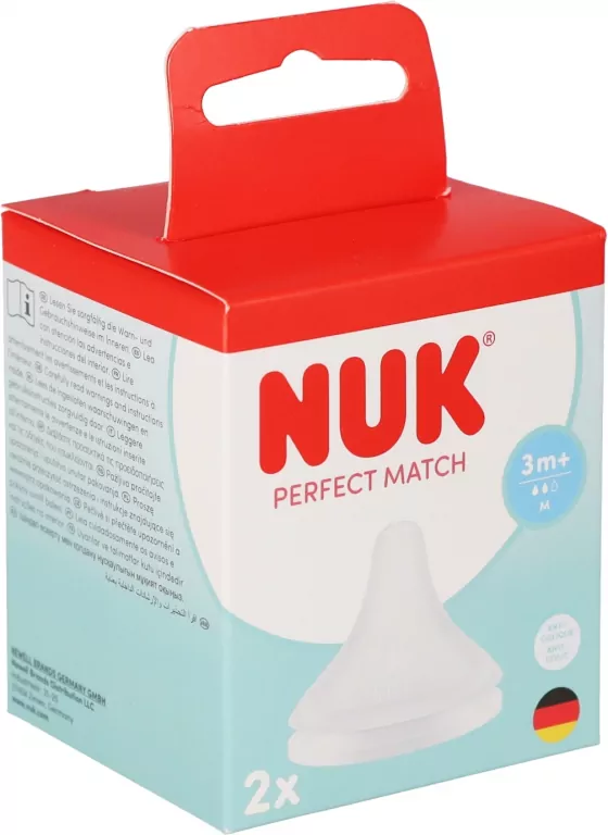NUK. Smoczki do butelki. 2 sztuki. Z silikonowym smoczkiem - tantis.pl