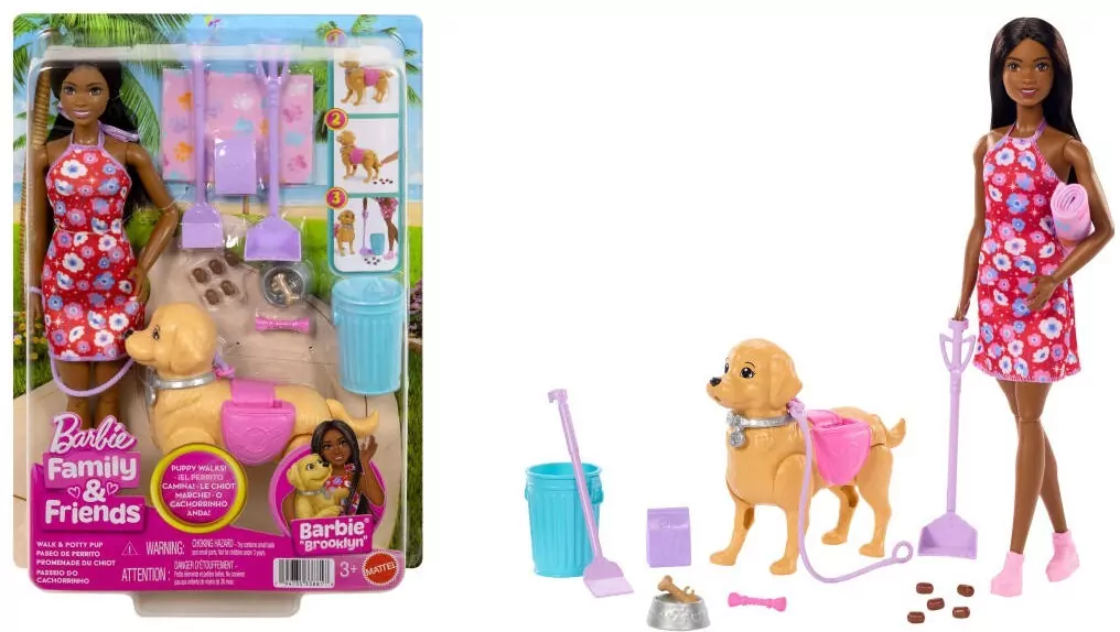 Barbie Spacer z pieskiem czyścioszkiem - tantis.pl
