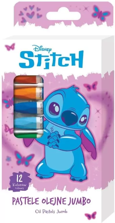 Pastele olejne Jumbo Stitch Pink 12 kolorów - tantis.pl