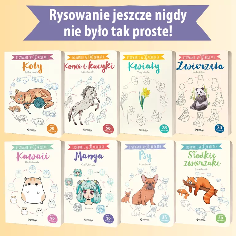 Rysowanie w 10 krokach. Koty - tantis.pl