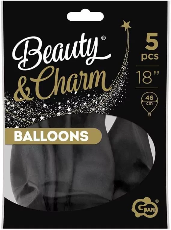 Balony Beauty&Charm pastelowe czarne - tantis.pl