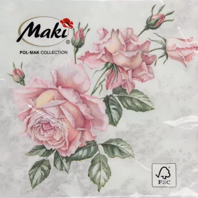 SERWETKA PAP 3W 330X330 KWIAT ROZA PM OP