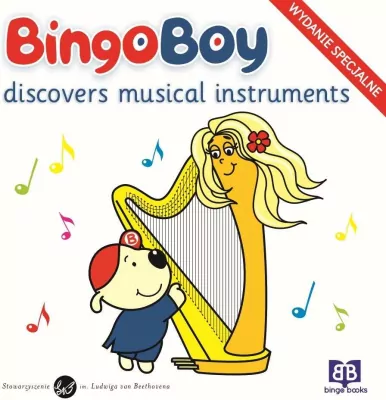 Bingo Boy discovers musical instruments