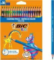Kredki drewniane Kids Smooth ECO 36szt BIC - tantis.pl