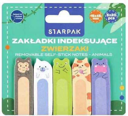 Zakładki indeksujące 5x20k. Zebra - tantis.pl