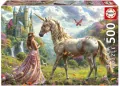 Puzzle 500 Wróżka, jednorożec i motyl - tantis.pl