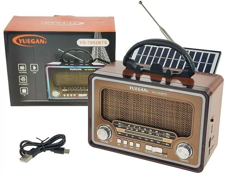 Głośnik Bluetooth radio retro ze światłem USB - tantis.pl