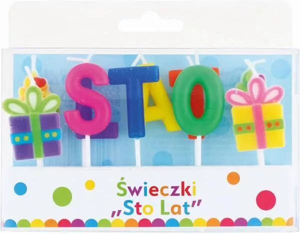Świeczki pikery Sto Lat 10szt - tantis.pl