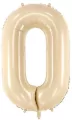 Balon foliowy cyfra 0 72cm beż - tantis.pl