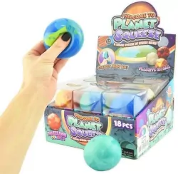 Sensoryczny gniotek planety 6cm MIX