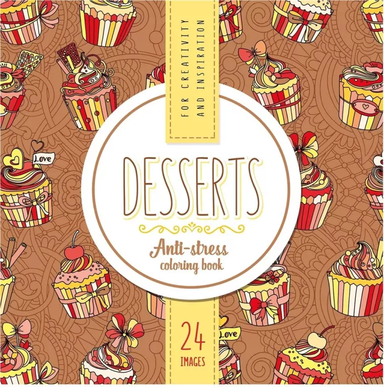 Kolorowanka antystresowa. Desserts - tantis.pl