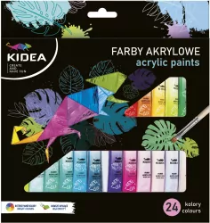 Farby akrylowe. 24 kolory