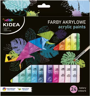 Farby akrylowe. 24 kolory