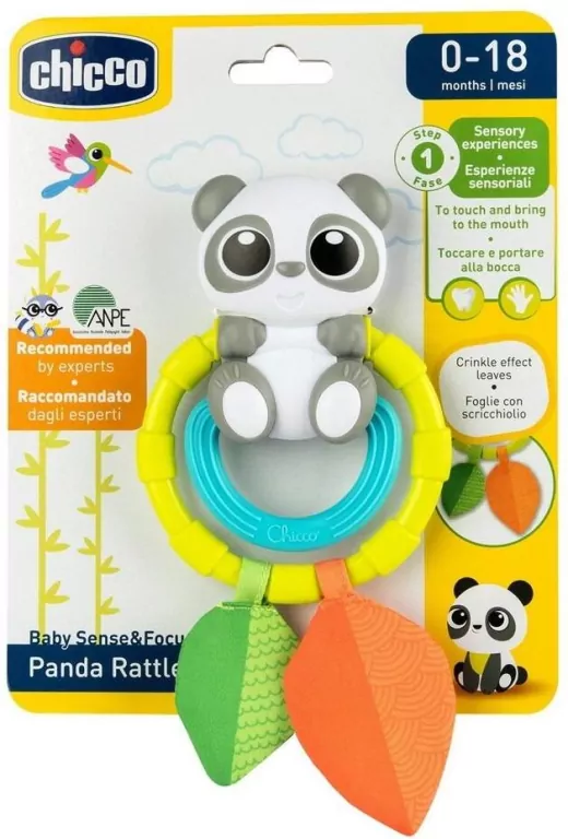 Chicco. Grzechotka i gryzak. Panda - tantis.pl