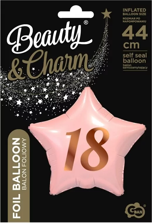 Balon foliowy B&C 18 gwiazda różowa - tantis.pl