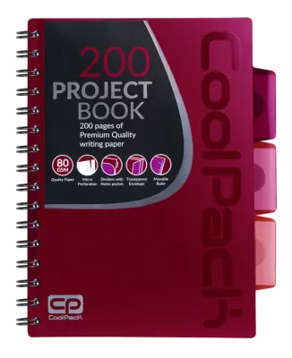 Bruliony i kołonotatniki - Kołobrulion A5. Coolpack. Czerwony
