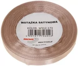 Wstążka satynowa migdałowa 12mm x 32m