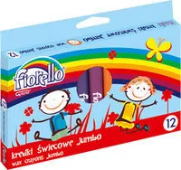 Kredki świecowe Jumbo 12 kolorów FIORELLO - tantis.pl